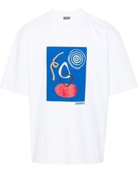 Jacquemus - Bedrucktes T-Shirt Cuadro aus Baumwoll-Jersey - Lyst