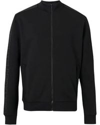 KARL LAGERFELD - Logo-Tape Zip-Up Sweater - Lyst
