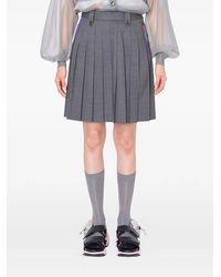 Kolor - Pleated Panelled Mini Skirt - Lyst