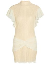 De La Vali - Noor Ruffled-Detail Mini Dress - Lyst