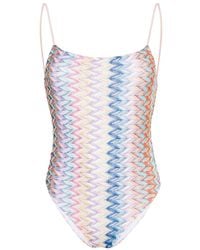 Missoni - Zigzag Pattern One-Piece Swimsuit - Lyst