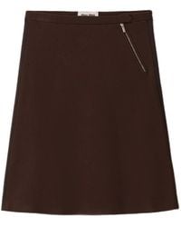 Miu Miu - Minifalda con detalle del logo - Lyst