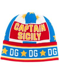Dolce & Gabbana Gorro con estampado Captain Sicily - Rojo