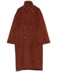 Bimba Y Lola - Burnt- Fur Midi Coat - Lyst