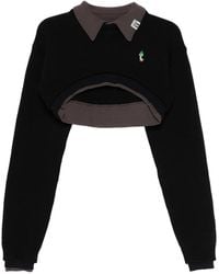 Maison Mihara Yasuhiro - Cropped-Pullover Im Layering-Look - Lyst