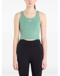 adidas - 3-Stripes Studio All Me Light Support Tank Top - Lyst