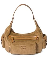 Miu Miu - Pocket Corduroy Shoulder Bag - Lyst