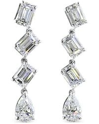 Jewels Aficionado - 14Kt Witgouden Oorbellen Met Diamond - Lyst