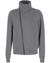 Rick Owens - Tower Bauhaus Asymmetric-Zip High-Neck Sweatshirt - Lyst