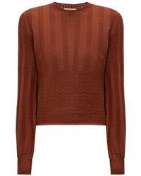 Twinset - Crew-Neck Punched Knit Jumper - Lyst