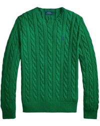 Polo Ralph Lauren - Pony -Embroidered Cable-Knit Sweater - Lyst