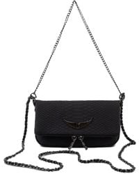 Zadig & Voltaire - Crossbodytas Met Slangen-Effect En Ketting - Lyst
