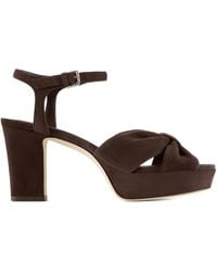 Jimmy Choo - Heloise Suede Platform Sandals - Lyst