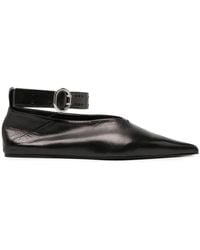 Jil Sander - Zapatos de bailarina negros con detalle de tobillo - Lyst