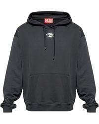 DIESEL - Drawstring Hooded Sweatshirt - Lyst