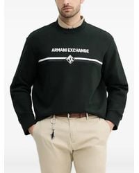 ARMANI EXCHANGE - Felpa A Righe Con Logo - Lyst