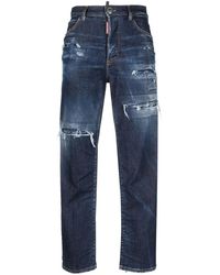 DSquared² - Distressed-Effect High-Waisted Jeans - Lyst