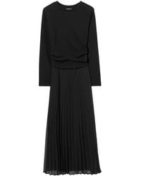 Claudie Pierlot - Bi-Material T-Shirt Midi Dress - Lyst