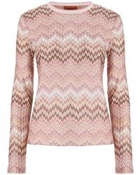 Missoni - Long-Sleeve Viscose Sweater With Snake Motif - Lyst