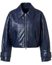 Nicholas - Giacca Con Effetto Coccodrillo - Lyst