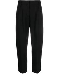 Erika Cavallini Semi Couture - Pleat-detailing Cropped Trousers - Lyst