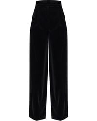 Max Mara - Pleated Velvet Trousers - Lyst
