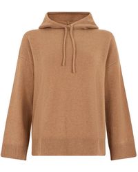 Moorer - Knitted Drawstring Hoodie - Lyst