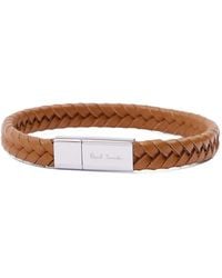 Paul Smith - Interwoven Leather Bracelet - Lyst