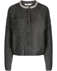 B+ AB - Faux-pearl Embellished Knitted Cardigan - Lyst