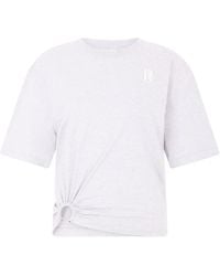 Rabanne - Gathered-Detail Cotton T-Shirt - Lyst