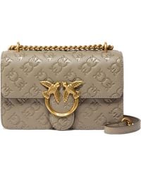 Pinko - Mini Love Bag Embossed Cross Body Bag - Lyst