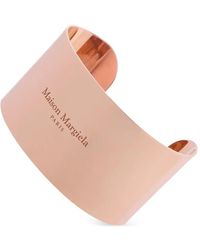 Maison Margiela - Logo Wide Cuff Bracelet - Lyst