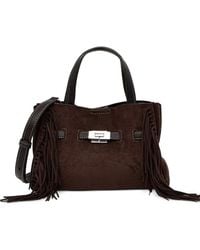 DKNY - Fringe-Trimmed Leather Shoulder Bag - Lyst