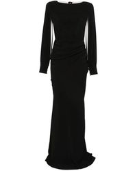 Elisabetta Franchi - オープンバック ロングスリーブドレス - Lyst