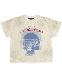 SEKRIT - Graphic-Print Distressed T-Shirt - Lyst