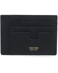 Tom Ford - Logo-Print Leather Card Holder - Lyst