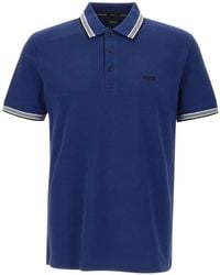 BOSS - Paddy Striped Trim Polo Shirt - Lyst