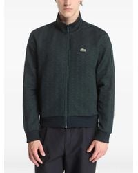 Lacoste - Paris Monogram-Jacquard Zip-Up Sweatshirt - Lyst