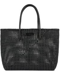Sandro - Woven Tote Bag With Patch - Lyst