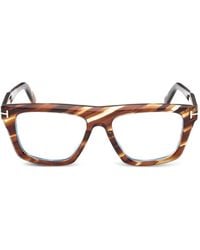 Tom Ford - Tortoiseshell Square-Frame Glasses - Lyst