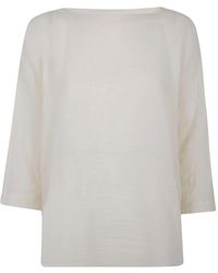 Daniela Gregis - Blouse En Laine À Col Bateau - Lyst