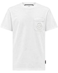Philipp Plein - Round Neck T-Shirt Hexagon-Pocket - Lyst
