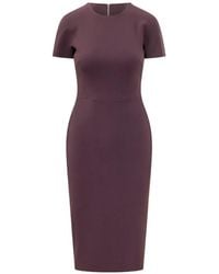Victoria Beckham - Claude Zip-Fastening Midi Dress - Lyst
