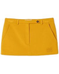 Miu Miu - Milano Rib Knit Miniskirt - Lyst