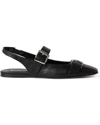 Karl Lagerfeld - Konnie Double-Strap Leather Pumps - Lyst