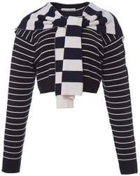 Monse - Striped Cropped Sweater - Lyst