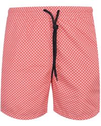 Drumohr - Geometric-Print Drawstring Shorts - Lyst