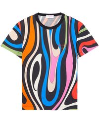 Emilio Pucci - T-Shirt mit Marmo-Print - Lyst