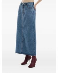 Rest&Recreation - Logo-Print Denim Skirt - Lyst