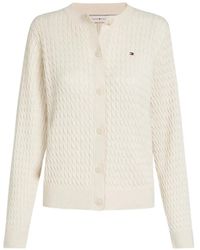 Tommy Hilfiger - Embroidered-Logo Cardigan - Lyst